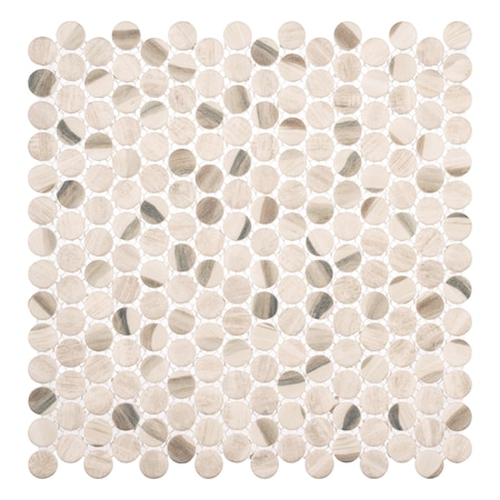 Andova Tiles ANDOVA TILES Dexo 1" x 1" Glass Penny Round Mosaic Wall & Floor Tile ANDDEX330